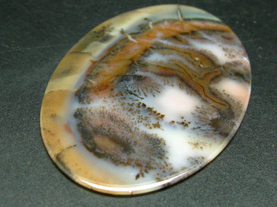 River in Paradise!! Rare Scenery Moss Agate Cabochon from Kazakhstan - 4.0"
