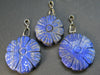 Lot of 3 Natural Lapis Lazuli Flower Pendant from Afghanistan