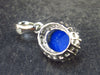 Lapis Lazuli Silver Pendant From Afghanistan - 0.8" - 1.60 Grams