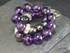 Hematite & Amethyst Genuine Bracelet ~ 7 Inches ~ 8mm Round Beads