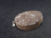Cavansite Crystal Silver Pendant From India - 1.5" - 9.0 Grams