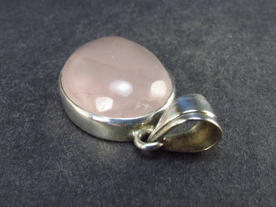 Symbol of Love and Beauty!! Natural Rose Quartz Pendant In 925 Silver From Brazil - 1.5" - 10.7 Grams