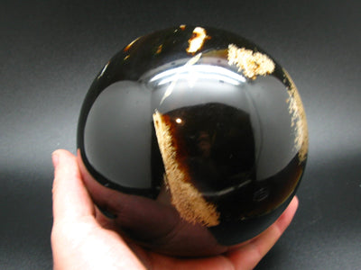 Museum Size Blue Amber Ball Sphere Fluorescent From Indonesia - 5.3" - 1245 Grams