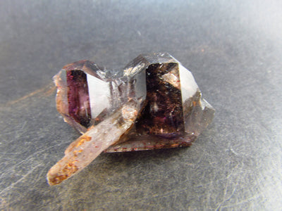 Elestial Amethyst Crystal Sceptered on Thin Stem from Zimbabwe - 30.7 Grams - 1.7"