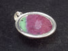 Ruby In Zoisite Silver Pendant from India - 1.2" - 7.4 Grams