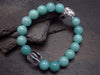 Amazonite & Quartz Genuine Bracelet ~ 7 Inches ~ 10mm Round Beads