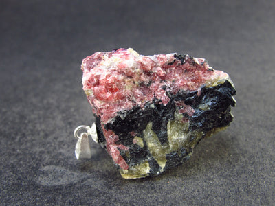 Rare Red Eudialyte Silver Pendant from Quebec, Canada - 1.3" - 13.4 Grams