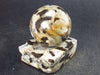 Rare Staurolite Crystal in Matrix Sphere Ball On Stand from Russia - 1.2" - 84.6 Grams