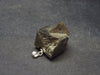 Rare Iron Cross Twin Limonite Pseudomorph after Pyrite Silver Pendant From Colombia - 1.1" - 14.4 Grams