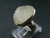 Natural Gem Raw Libyan Desert Glass Tektite Sterling Silver Ring from Libya - Size 4.5 - 6.3 Grams