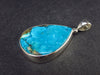 Amazing Large Intense Blue Genuine Turquoise 925 Silver Pendant - 1.7" - 8.8 Grams