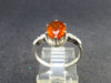 Faceted Orange Kyanite Crystal Silver Ring From Brazil - 2.24 Grams - Size 6.25