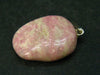 Rosaline Zoisite!! Rare Polished Thulite Silver Pendant From Norway - 1.2"