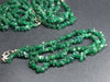Set of Three Green Onix Gems Freeform Bead Necklace - 18" Each