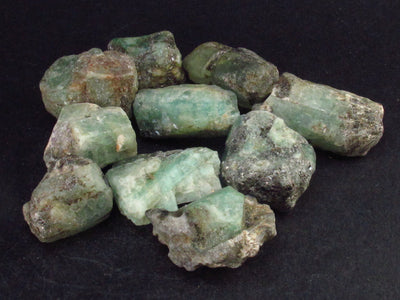 Lot of 10 Emerald Beryl Crystals From Russia - 86.5 Grams
