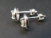 Rare Collector’s Gem!! Gemmy Herderite Crystal Silver Stud Earrings from Africa - 0.84 Carats