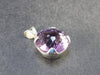 Genuine Rich Purple Faceted Amethyst Sterling Silver Pendant From Brazil - 0.9" - 6.75 Grams