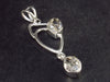 Fine Natural Herkimer Diamond Silver Pendant From New York - 2.2" - 5.2 Grams
