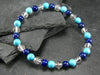Lapis Lazuli, Quartz & Turquoise Genuine Bracelet ~ 7 Inches ~ 6mm Round Beads