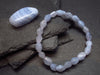 Blue Lace Agate Genuine Bracelet ~ 7 Inches ~ 10mm Facetted Beads