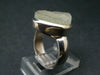 Natural Gem Raw Libyan Desert Glass Tektite Sterling Silver Ring from Libya - Size 4.5 - 6.3 Grams