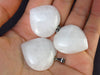 Set of 3 Quartz Heart Shaped Pendants From Brazil