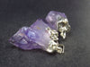 Lot of 3 Natural Raw Amethyst Pendants from Brazil