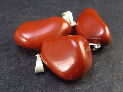 Lot of 3 Natural Red Jasper Pendant from Madagascar