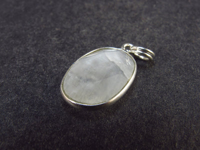 Natural Glow From Inside Moonstone 925 Silver Pendant - 0.8" - 1.40 Grams