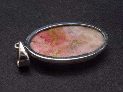 Rare Pink Tugtupite Sterling Silver Pendant From Greenland - 1.6" - 7.3 Grams
