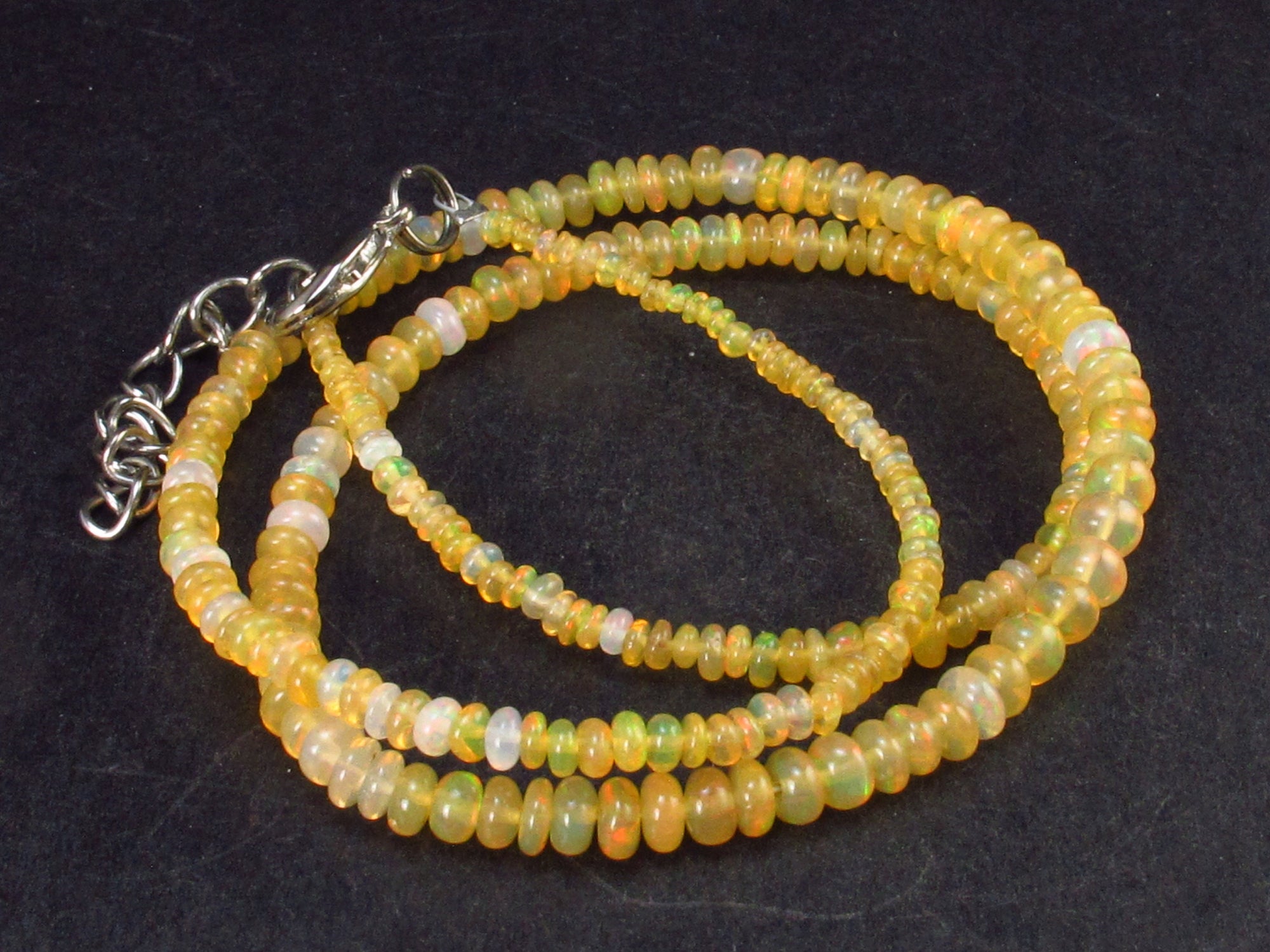 Lightweight Gem Sparkly Opal Tiny Beads Necklace from Mexico