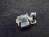 Fine Natural Herkimer Diamond Silver Pendant From New York - 0.7" - 1.77 Grams
