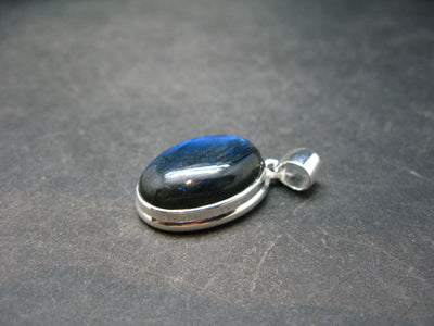Faceted Labradorite Pendant In 925 Sterling Silver From Madagascar - 1.3'' - 7.2 Grams