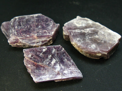 Lot of 3 Lilac Lepidolite Mica Crystal Stone (lithium-rich mica) from Brazil