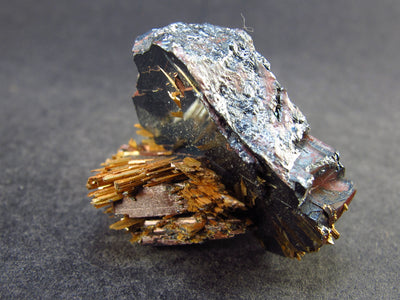 Fine Rutile and Hematite Cluster from Brazil - 1.2" - 32.1 Grams