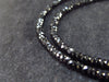 Handmade Lightweight Gem Sparkly Tumbled Opal and Faceted Black Spinel Small Beads Necklace - 19" - 6.2 Grams