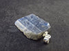 Gem Blue Sapphire Corundum Crystal Silver Pendant From Sri Lanka - 1.2" - 26.1 Carats