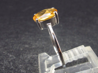 Stone of Success!! Natural Golden Yellow Citrine Sterling Silver Ring - Size 5.25 - 1.32 Grams