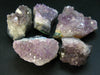 Most Popular Purple Gemstone!! Lot of Five Lavender Amethyst Cluster From Brazil