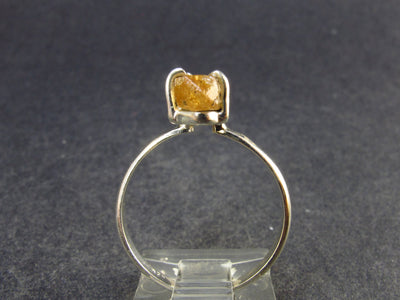 Fabulous Untreated Imperial Topaz 925 Silver Ring from Brazil - 2.22 Grams - Size 7.75