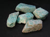 Amazon stone!! Lot of 5 Natural Rough Amazonite (green microcline) from Madagascar