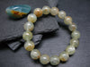 Lemurian Aquatine Calcite Genuine Bracelet ~ 7 Inches ~ 12mm Round Beads