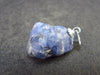 Natural Tumbled Tanzanite Pendant In Sterling Silver From Tanzania - 4.18 Grams - 0.9"