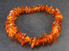 Natural Cognac Color Baltic Amber Stretch Bracelet from Poland - 7" - 9.4 Grams
