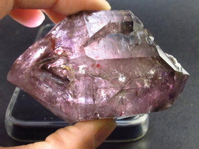 Elestial Amethyst Crystal Sceptered on Thin Stem from Zimbabwe - 122.9 Grams - 2.8"