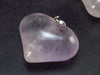 Amazing Lot of 3 Natural Amethyst Puffed Heart Shaped Pendants from Brazil