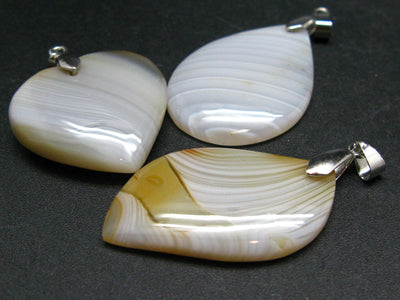 Lot of 3 Natural Mix Shape Agate Pendant from Madagascar