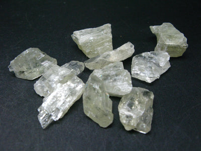 Lot of 10 Gem Green Hiddenite Spodumene Crystals From Brazil - 37.1 Grams