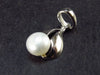 Natural Round Ball Pearls 925 Silver Stud Earrings and Pendant Set - 1.7 Grams