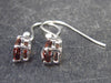 Love and Passion!! Oval Shaped Faceted Natural Red Garnet Almandine 925 Silver Shepherd's Hook Earrings from India - 0.8" - 1.4 Grams